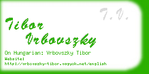 tibor vrbovszky business card